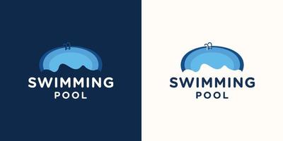 conceito de design de símbolo de sinal de ícone de logotipo simples de piscina. ilustração vetorial vetor