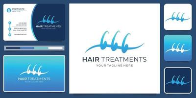 design de logotipo de dermatologia para cuidados com os cabelos. tratamento capilar. flocos anticaspa para shampoo. vetor