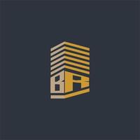 br ideias de logotipo imobiliário monograma inicial vetor