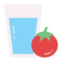 ícone de vetor de suco de tomate em estilo moderno