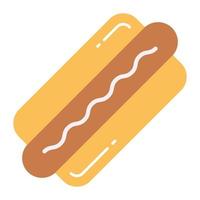 design de ícone vetorial de sanduíche de cachorro-quente em estilo moderno vetor
