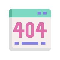 Ícone de erro 404 para seu site, celular, apresentação e design de logotipo. vetor