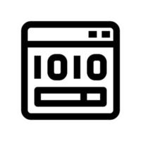 ícone de código binário para seu site, celular, apresentação e design de logotipo. vetor