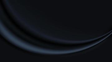 ilustração de curva abstrata preta em fundo escuro vetor