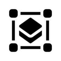 Ícone de cubo 3D para seu site, celular, apresentação e design de logotipo. vetor