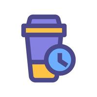ícone de hora do café para seu site, celular, apresentação e design de logotipo. vetor
