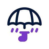 ícone de guarda-chuva para seu site, celular, apresentação e design de logotipo. vetor