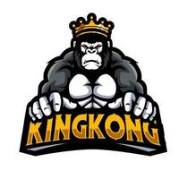 vetor de logotipo de mascote do king kong