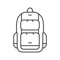 ilustração vetorial de ícone de linha de mochila de mochila vetor