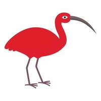 ilustração de pássaro ibis vetor