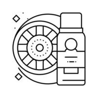 ilustração vetorial de ícone de linha de detergente limpador de cromo vetor
