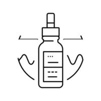 ilustração em vetor ícone de linha de ácido hialurônico