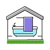 ilustração em vetor ícone de cor de propriedade de propriedade de banheiro
