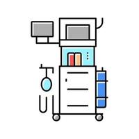ilustração vetorial de ícone de cor de máquina de anestesia vetor