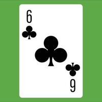 ícone de cor lisa para cartão de pôquer. vetor