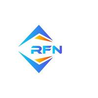 design de logotipo de tecnologia abstrata rfn em fundo branco. conceito criativo do logotipo da carta inicial rfn. vetor