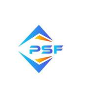 psf design de logotipo de tecnologia abstrata em fundo branco. conceito de logotipo de carta de iniciais criativas psf. vetor