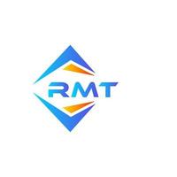 design de logotipo de tecnologia abstrata rmt em fundo branco. conceito de logotipo de carta de iniciais criativas rmt. vetor