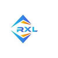 design de logotipo de tecnologia abstrata rxl em fundo branco. conceito de logotipo de carta de iniciais criativas rxl. vetor