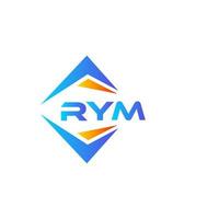 rym design de logotipo de tecnologia abstrata em fundo branco. conceito de logotipo de carta de iniciais criativas rym. vetor