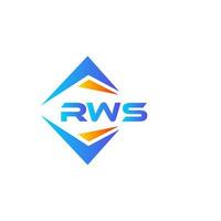 rws design de logotipo de tecnologia abstrata em fundo branco. conceito criativo do logotipo da carta inicial rws. vetor