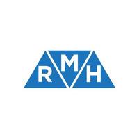 design de logotipo inicial abstrato mrh em fundo branco. mrh conceito criativo do logotipo da carta inicial. vetor