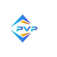 design de logotipo de tecnologia abstrata pvp em fundo branco. conceito de logotipo de carta de iniciais criativas pvp. vetor