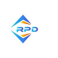 design de logotipo de tecnologia abstrata rpd em fundo branco. conceito de logotipo de carta de iniciais criativas rpd. vetor