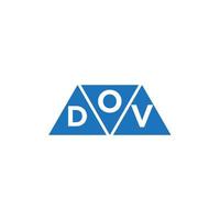 design de logotipo inicial abstrato odv em fundo branco. conceito de logotipo de carta de iniciais criativas odv. vetor