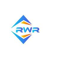 design de logotipo de tecnologia abstrata rwr em fundo branco. rwr conceito criativo do logotipo da carta inicial. vetor