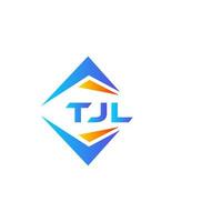 tjl design de logotipo de tecnologia abstrata em fundo branco. conceito de logotipo de carta de iniciais criativas tjl. vetor