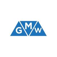 design de logotipo inicial abstrato mgw em fundo branco. conceito de logotipo de carta de iniciais criativas mgw. vetor