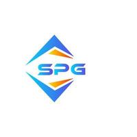 design de logotipo de tecnologia abstrata spg em fundo branco. conceito criativo do logotipo da carta inicial spg. vetor