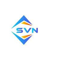 design de logotipo de tecnologia abstrata svn em fundo branco. conceito criativo do logotipo da carta inicial svn. vetor