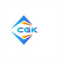 design de logotipo de tecnologia abstrata cgk em fundo branco. conceito criativo do logotipo da carta inicial cgk. vetor