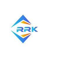 rrk design de logotipo de tecnologia abstrata em fundo branco. conceito criativo do logotipo da carta inicial rrk. vetor