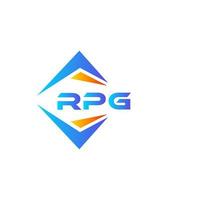 design de logotipo de tecnologia abstrata rpg em fundo branco. conceito de logotipo de carta de iniciais criativas rpg. vetor