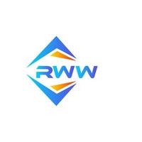 rww design de logotipo de tecnologia abstrata em fundo branco. rww conceito criativo do logotipo da carta inicial. vetor