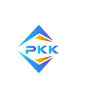 design de logotipo de tecnologia abstrata pkk em fundo branco. conceito de logotipo de carta de iniciais criativas pkk. vetor