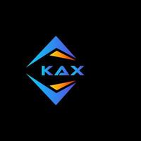 design de logotipo de tecnologia abstrata kax em fundo preto. conceito criativo do logotipo da carta inicial kax. vetor