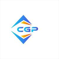 design de logotipo de tecnologia abstrata webcgp em fundo branco. conceito de logotipo de carta de iniciais criativas cgp. vetor