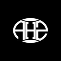 ahz projeto abstrato do logotipo do círculo do monograma no fundo preto. ahz logotipo criativo exclusivo da letra inicial. vetor
