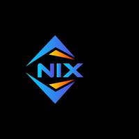 nix design de logotipo de tecnologia abstrata em fundo preto. nix conceito de logotipo de letra de iniciais criativas. vetor