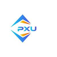 pxu design de logotipo de tecnologia abstrata em fundo branco. conceito criativo do logotipo da carta inicial pxu. vetor