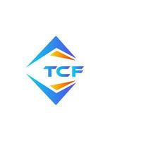 tcf design de logotipo de tecnologia abstrata em fundo branco. conceito de logotipo de carta de iniciais criativas tcf. vetor