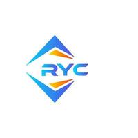 ryc design de logotipo de tecnologia abstrata em fundo branco. ryc conceito de logotipo de carta de iniciais criativas. vetor