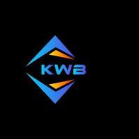 design de logotipo de tecnologia abstrata kwb em fundo preto. kwb conceito criativo do logotipo da carta inicial. vetor