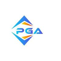 design de logotipo de tecnologia abstrata pga em fundo branco. conceito criativo do logotipo da carta inicial pga. vetor