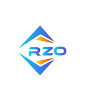 rzo design de logotipo de tecnologia abstrata em fundo branco. conceito criativo do logotipo da carta inicial rzo. vetor