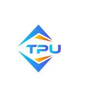 tpu design de logotipo de tecnologia abstrata em fundo branco. conceito de logotipo de carta de iniciais criativas tpu. vetor